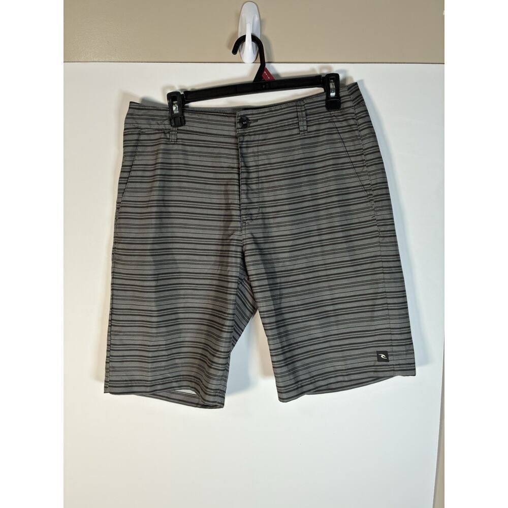 Rip Curl Boardwalk Surfer Walk Short Men’s Size 31 Gray striped Beach Shorts